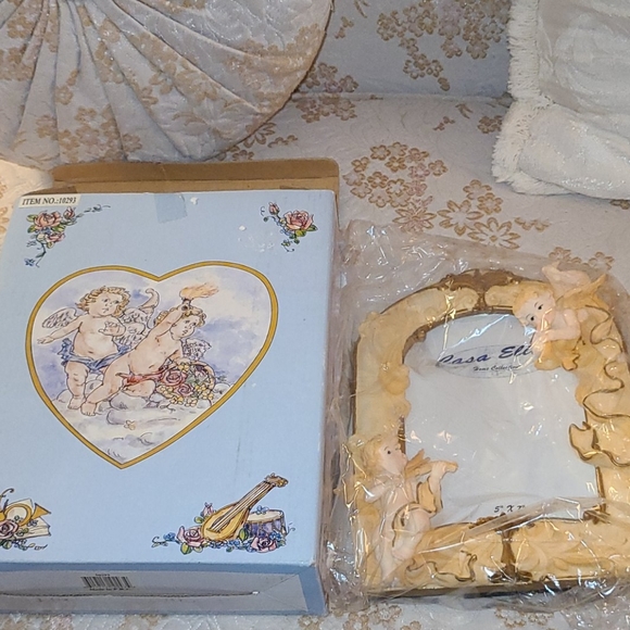 Casa Elite cherub angels 5"x7 decor picture photo frame Renaissance celestial - Picture 9 of 10